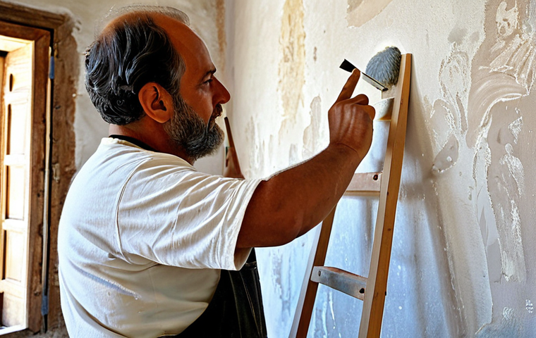 Fresco Creation**

"A Renaissance-era artist in modest clothing, diligently applying paint to a fresh plaster wall in a sunlit Italian workshop, fully clothed, appropriate attire, safe for work, perfect anatomy, correct proportions, natural pose, well-formed hands, proper finger count, professional setting, family-friendly, high resolution, art restoration tools visible."

**